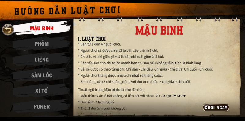 Mẹo chơi bài mậu binh thắng lớn từ các cao thủ