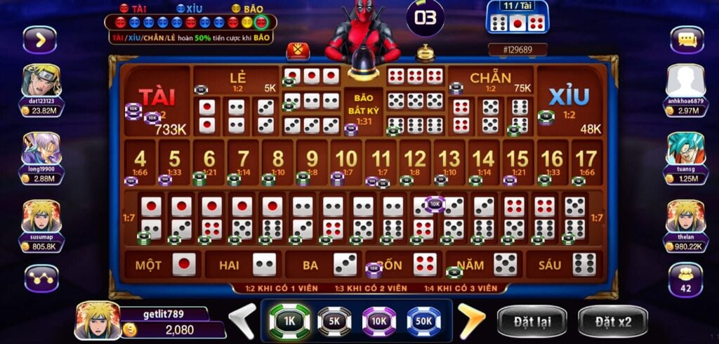 Sicbo Deadpool – Tựa Game Xí Ngầu Hấp Dẫn Tại Debet